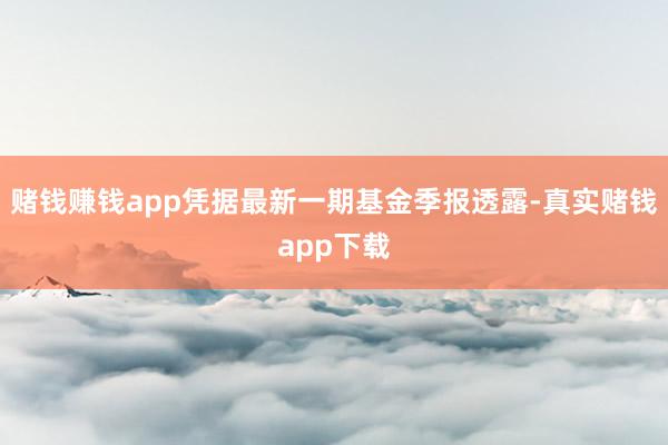 赌钱赚钱app凭据最新一期基金季报透露-真实赌钱app下载