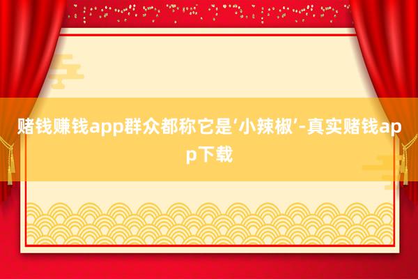 赌钱赚钱app群众都称它是‘小辣椒’-真实赌钱app下载