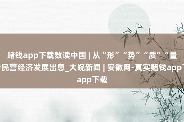 赌钱app下载数读中国 | 从“形”“势”“质”“量”看民营经济发展出息_大皖新闻 | 安徽网-真实赌钱app下载