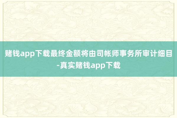 赌钱app下载最终金额将由司帐师事务所审计细目-真实赌钱app下载