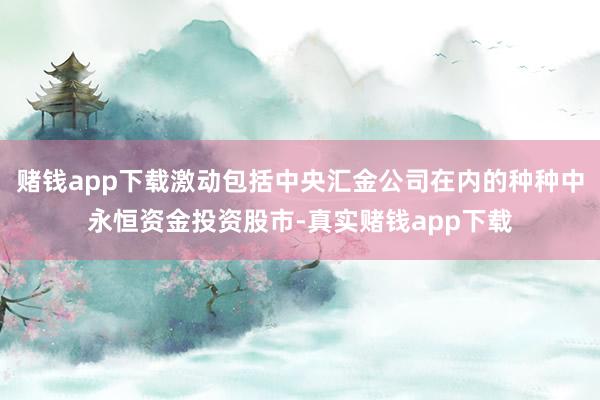 赌钱app下载激动包括中央汇金公司在内的种种中永恒资金投资股市-真实赌钱app下载