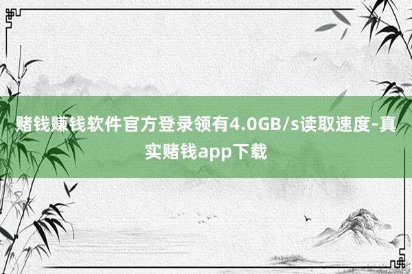 赌钱赚钱软件官方登录领有4.0GB/s读取速度-真实赌钱app下载