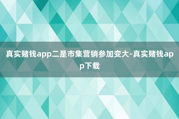 真实赌钱app二是市集营销参加变大-真实赌钱app下载