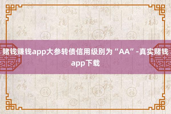 赌钱赚钱app大参转债信用级别为“AA”-真实赌钱app下载