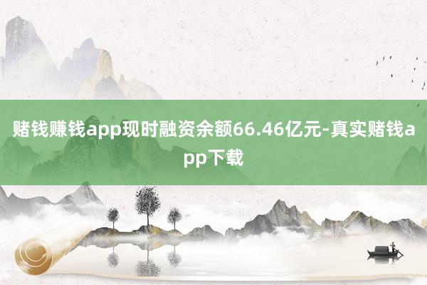 赌钱赚钱app现时融资余额66.46亿元-真实赌钱app下载