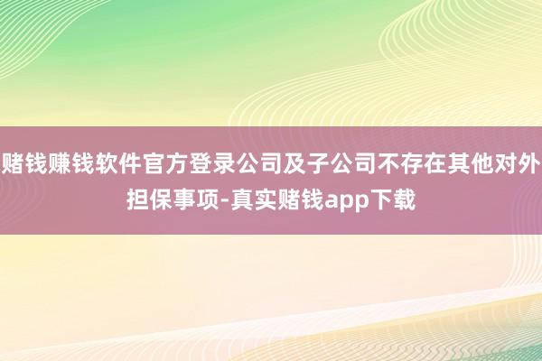 赌钱赚钱软件官方登录公司及子公司不存在其他对外担保事项-真实赌钱app下载
