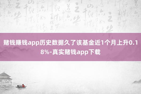 赌钱赚钱app历史数据久了该基金近1个月上升0.18%-真实赌钱app下载