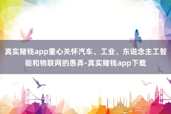 真实赌钱app重心关怀汽车、工业、东说念主工智能和物联网的愚弄-真实赌钱app下载