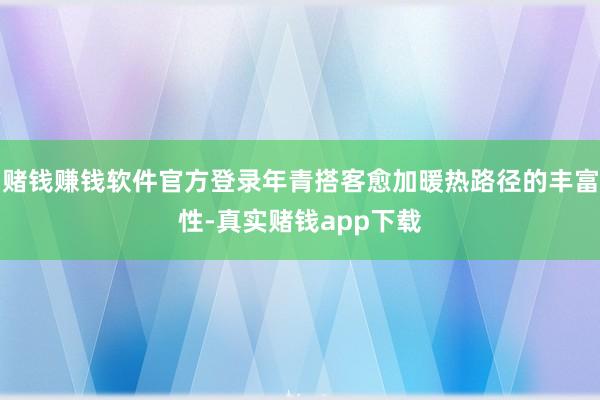 赌钱赚钱软件官方登录年青搭客愈加暖热路径的丰富性-真实赌钱app下载