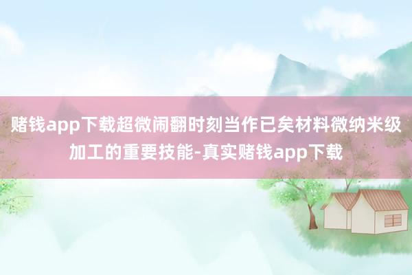 赌钱app下载超微闹翻时刻当作已矣材料微纳米级加工的重要技能-真实赌钱app下载