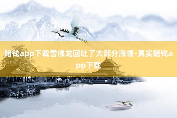 赌钱app下载雪佛龙回吐了大部分涨幅-真实赌钱app下载